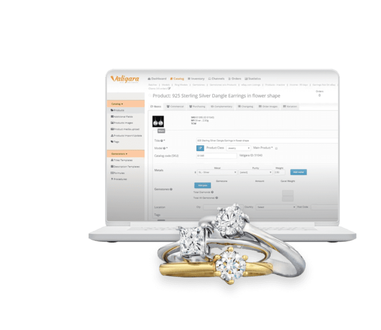 store jewelry data in a correct format