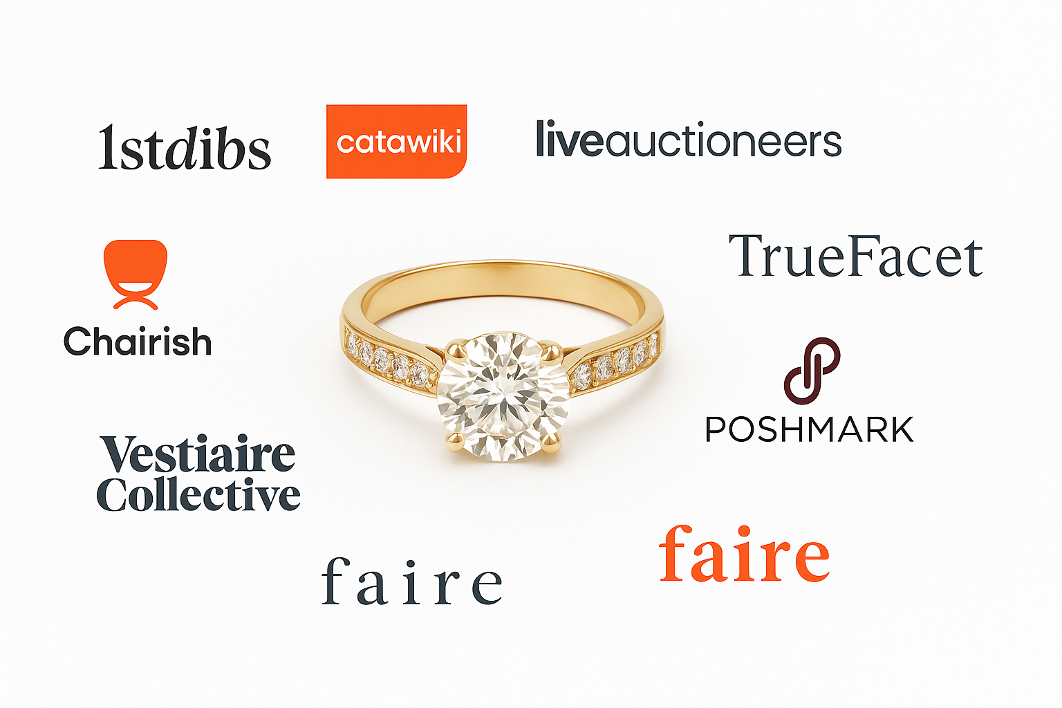 Sell Jewelry On Niche Marketplaces 1stDibs, Catawiki, LiveAuctioneers, TrueFacet, Louped, Faire, Poshmark, and Chairish
